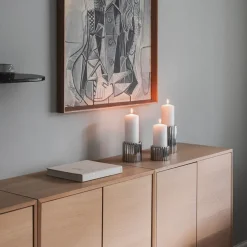 LØVE Løve Vinje Telysholder Rustfritt Stål 14cm Sølv Discount