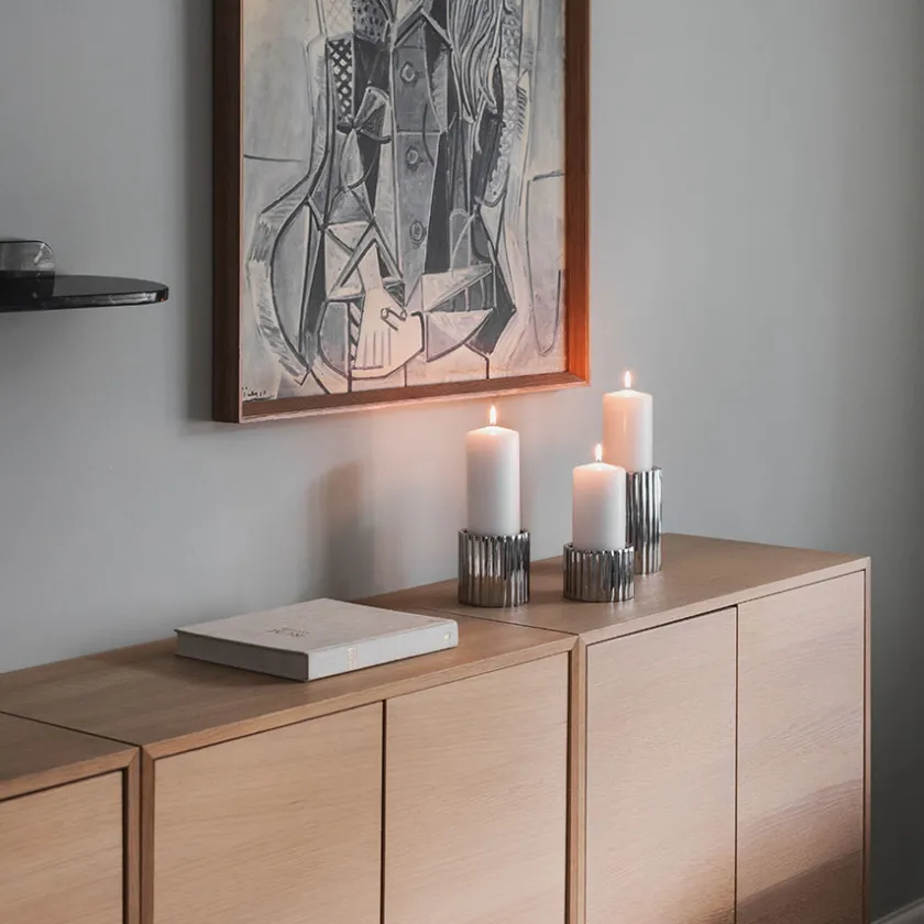 LØVE Løve Vinje Telysholder Rustfritt Stål 6,5cm Sølv Best