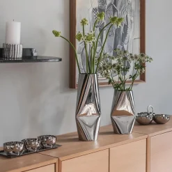 LØVE Løve Vinje Vase Rustfritt Stål 34,5cm Sølv Clearance