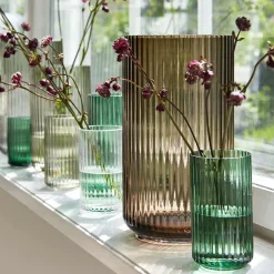 LYNGBY Porcelæn Vase 20,5cm Grønn Glass Discount