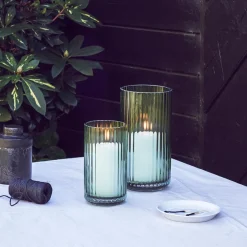 LYNGBY Porcelæn Vase 20,5cm Grønn Glass Discount