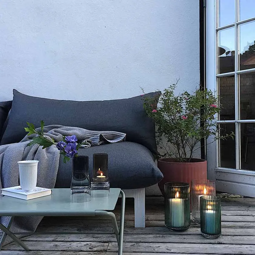 LYNGBY Porcelæn Vase 20,5cm Grønn Glass Discount