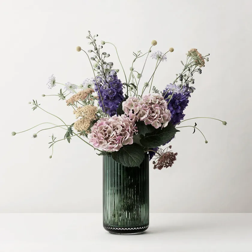 LYNGBY Porcelæn Vase 20,5cm Grønn Glass Discount
