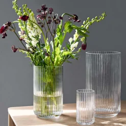 LYNGBY Porcelæn Vase 25cm Klart Glass Outlet