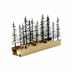 CHRISTIANIA 1739 Lysestake 4 Lys Skog Gull 25,5cm x 15,8cm