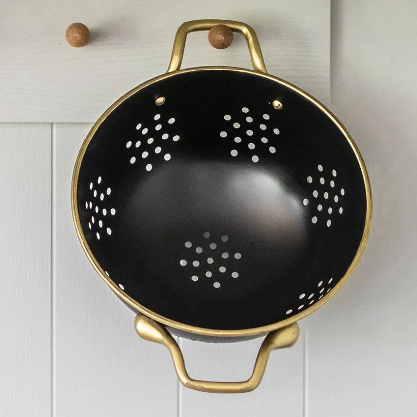 Lifetime Brands Europe ltd Masterclass Dørslag 24cm Sort & Gull Rustfritt Stål Outlet