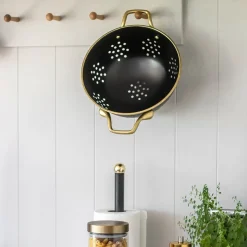 Lifetime Brands Europe ltd Masterclass Dørslag 24cm Sort & Gull Rustfritt Stål Outlet