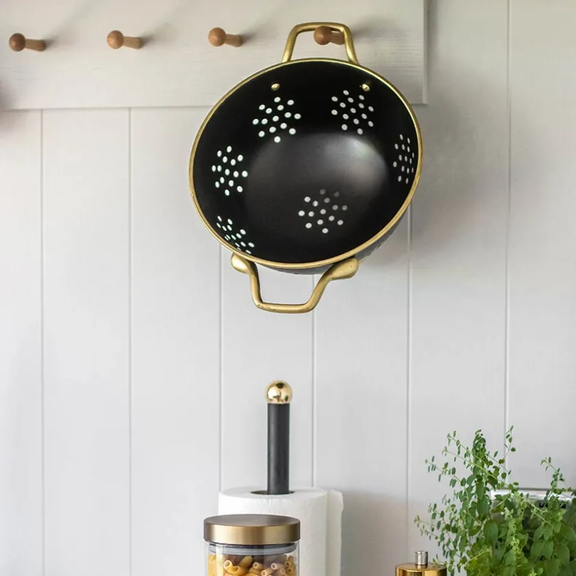 Lifetime Brands Europe ltd Masterclass Dørslag 24cm Sort & Gull Rustfritt Stål Outlet