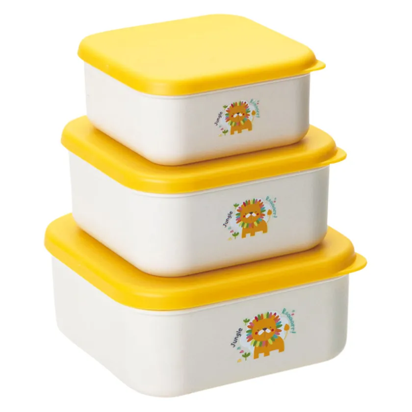 MINIS Play Oppbevaringsbokser 3 stk RPET Løve Clearance