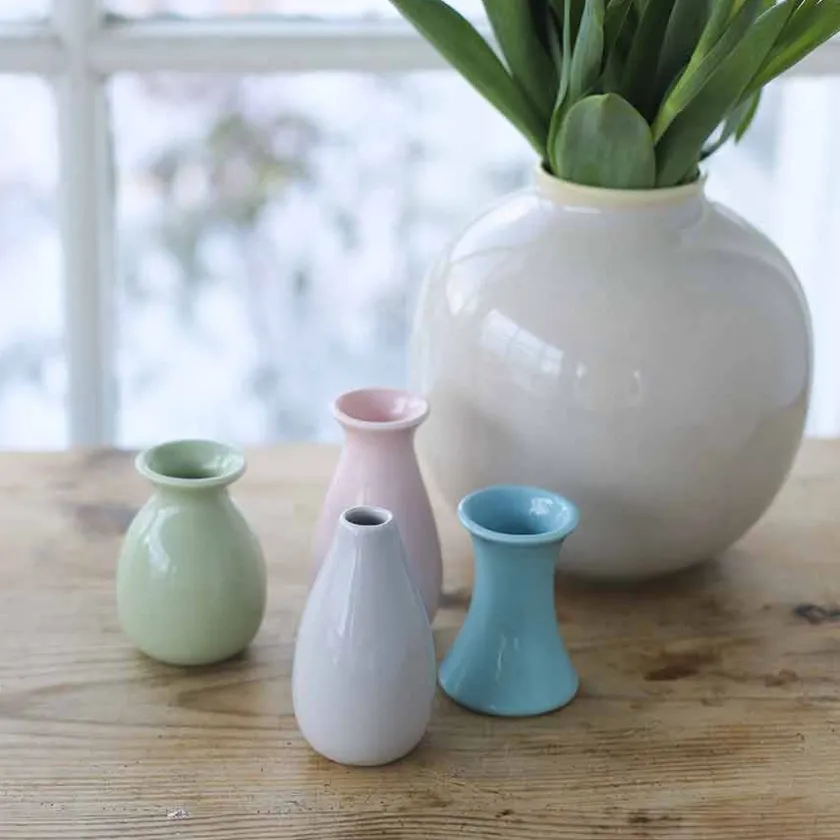 PORSGRUNDS PORSELÆNSFABRIK Minivaser Farger 4pk fra Porsgrunds