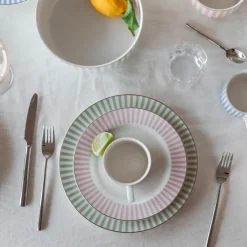 NOVA Abby Tallerken 26cm Grønn m/Gullkant Best