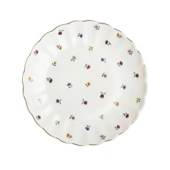 NOVA Lilly Asjett m/Blomster og Gullkant 21cm Hvit Best