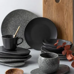 PORSGRUNDS PORSELÆNSFABRIK Porsgrunds Porselænsfabrik Natur Organisk Asjett 19,5cm Mørk Granitt Best