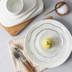 PORSGRUNDS PORSELÆNSFABRIK Porsgrunds Porselænsfabrik Natur Organisk Asjett 24cm Lys Granitt Outlet