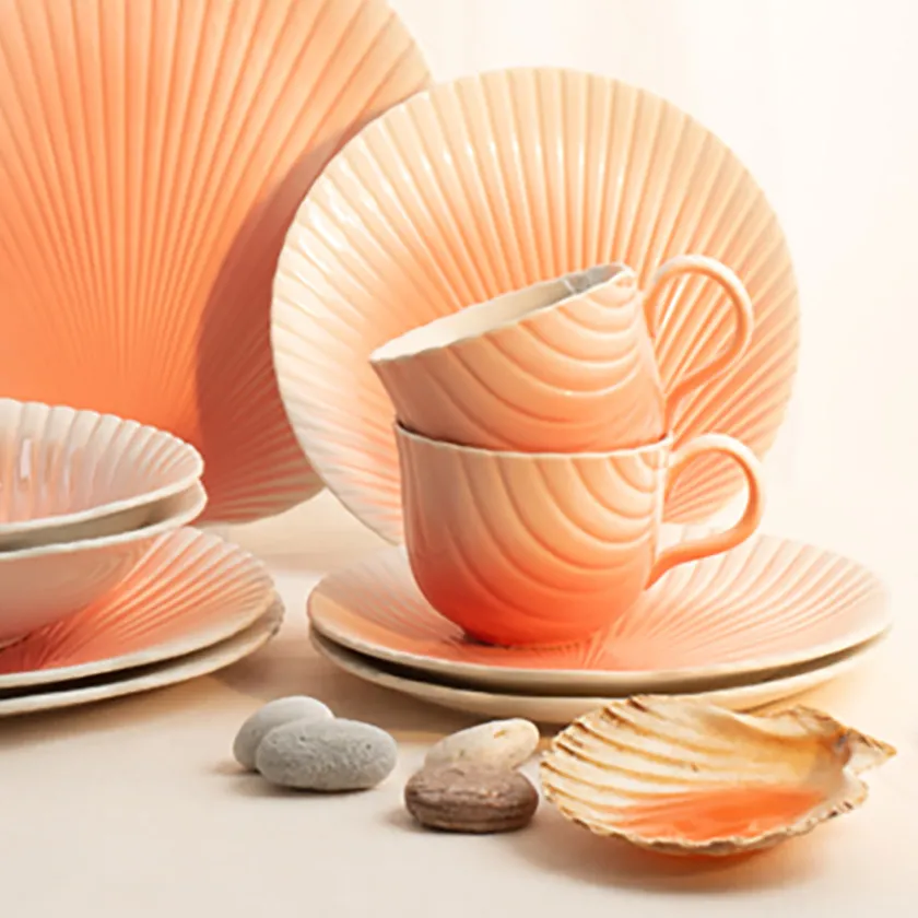 PORSGRUNDS PORSELÆNSFABRIK Porsgrunds Porselænsfabrik Kamskjell Krus 30cl Korall Hot