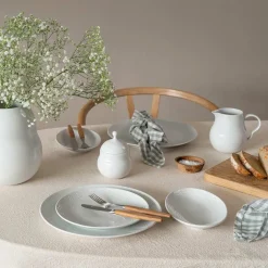 PORSGRUNDS PORSELÆNSFABRIK Porsgrunds Porselænsfabrik Bølge Hvitt Oval Asjett 19cm Clearance