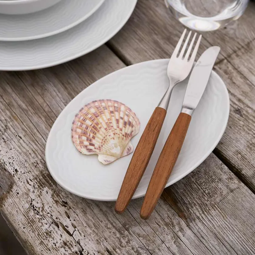 PORSGRUNDS PORSELÆNSFABRIK Porsgrunds Porselænsfabrik Bølge Hvitt Oval Asjett 19cm Clearance