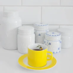 PORSGRUNDS PORSELÆNSFABRIK Porsgrunds Porselænsfabrik Citron Kopp & Skål Kaffe 15 cl Discount