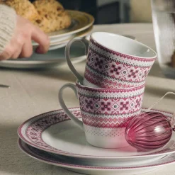 PORSGRUNDS PORSELÆNSFABRIK Porsgrunds Porselænsfabrik Ingrid Krus 20cl Rosa 2pk New