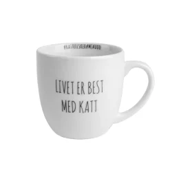 PORSGRUNDS PORSELÆNSFABRIK Porsgrunds Porselænsfabrik Hashtag Krus 38 cl Livet Er Best Med Katt Outlet