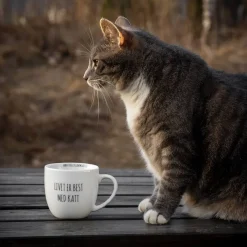 PORSGRUNDS PORSELÆNSFABRIK Porsgrunds Porselænsfabrik Hashtag Krus 38 cl Livet Er Best Med Katt Outlet