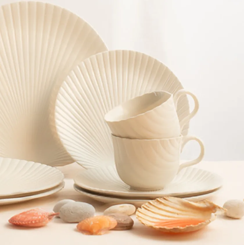 PORSGRUNDS PORSELÆNSFABRIK Porsgrunds Porselænsfabrik Kamskjell Krus 30cl Blek Sand