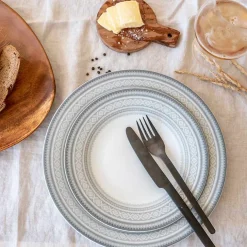 PORSGRUNDS PORSELÆNSFABRIK Porsgrunds Porselænsfabrik Marius Tallerken Flat 28 cm Grå 4pk Best