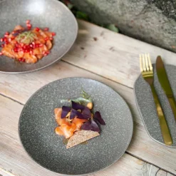 PORSGRUNDS PORSELÆNSFABRIK Porsgrunds Porselænsfabrik Natur Dyp Tallerken 24cm Mørk Granitt Hot