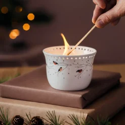 PORSGRUNDS PORSELÆNSFABRIK Porsgrunds Porselænsfabrik Dompap Telys Lykt 7 cm Best