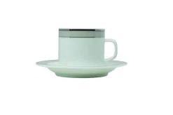 PORSGRUNDS PORSELÆNSFABRIK Porsgrunds Porselænsfabrik Saturn Platina Kopp & Skål Te New