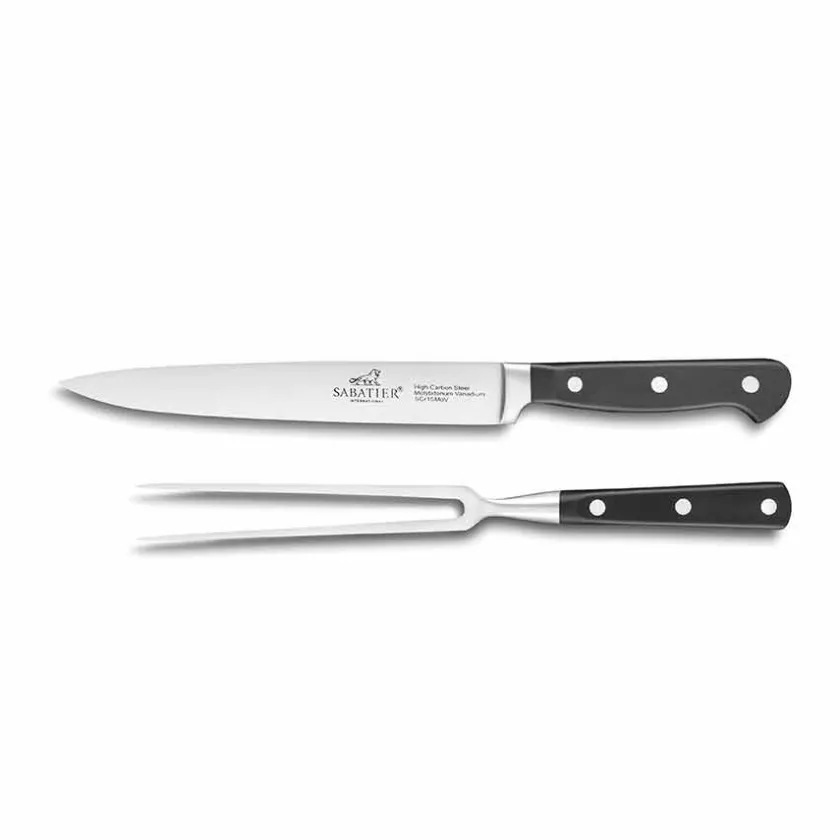 SABATIER Pluton Tranchèrsett 2 Deler Stål/Svart Hot