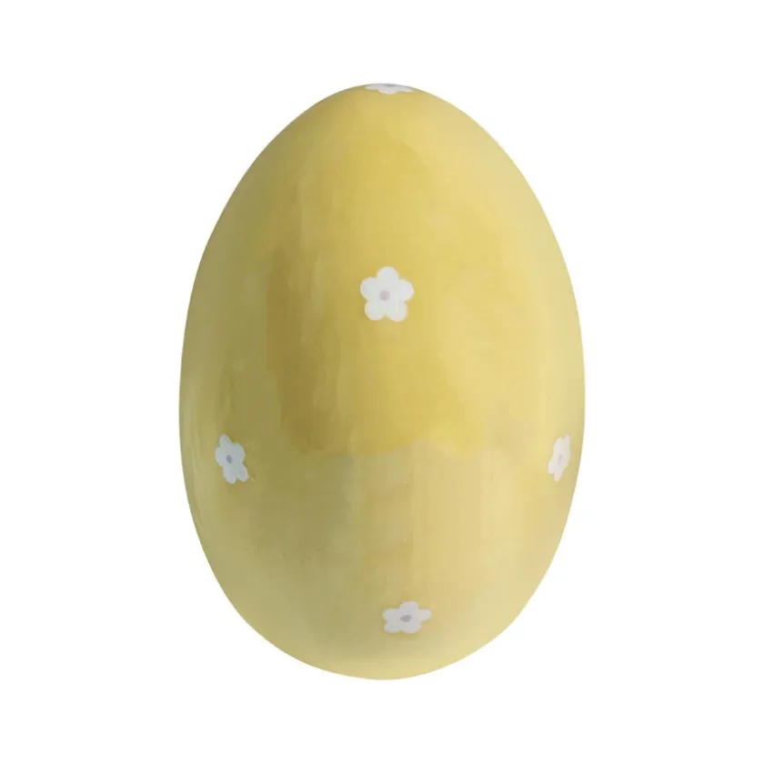 SEASONS Easter Collection Egg m/Blomster 16cm Gul Discount
