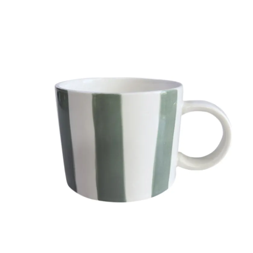 SEASONS Fall Collection Krus 28cl Stående Striper Grønn Outlet