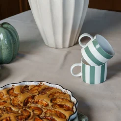 SEASONS Fall Collection Krus 28cl Stående Striper Grønn Outlet