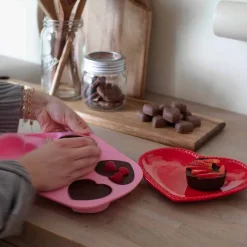 SEASONS Love Collection Bakeform Hjerter Silikon 25,5x17x3cm Rosa Best