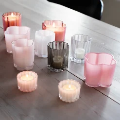 SEASONS Love Collection Lyslykt Blomst 8x8,5cm Mørk Rosa Discount