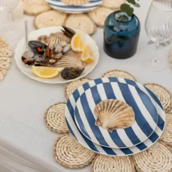 SEASONS Summer Collection Asjett 21cm Blå Striper Clearance