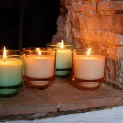 SEASONS Summer Collection Stearinlys i Glassbeholder 10cm Oransje Outlet