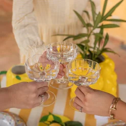 SEASONS Summer Collection Champagneskåler Blomst 25cl 2pk New