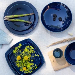 PORSGRUNDS PORSELÆNSFABRIK Sense Cobalt Tallerken Firkant 27cm 4pk Sale