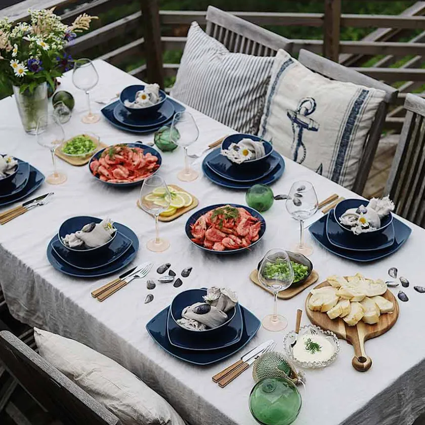 PORSGRUNDS PORSELÆNSFABRIK Sense Teal Tallerken 22 cm 4pk Clearance