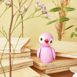 SPRING COPENHAGEN Powerful Pink fuglefigur i tre Outlet