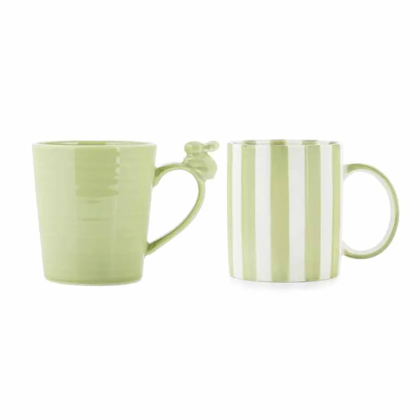 PORSGRUNDS PORSELÆNSFABRIK Stripekopp Harekopp Grønn 2pk Online