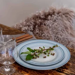 PORSGRUNDS PORSELÆNSFABRIK TALLERKEN FLAT 22 CM BLÅ - 4PK Best