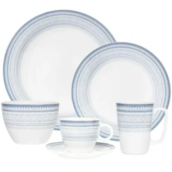 PORSGRUNDS PORSELÆNSFABRIK TALLERKEN FLAT 28 CM BLÅ - 4PK Online