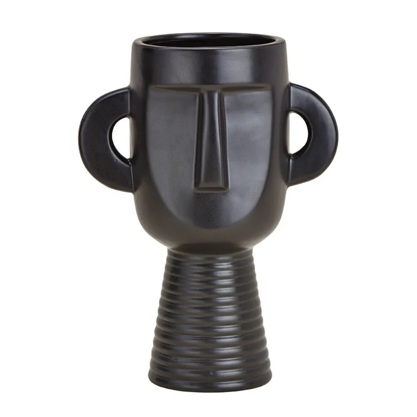 G.WURM Vase Keramikk 24cm Svart Outlet