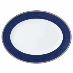 WEDGWOOD Hibiscus Ovalt Fat 35cm Blå Online