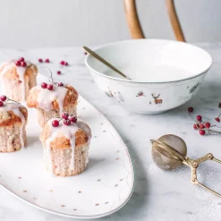 WIK & WALSØE Wik & Walsøe Julemorgen Girlander Oval Asjett 20cm Online